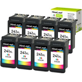 NineLeaf Remanufactured Ink Cartridge Replacement for Canon CL241XL CL-241XL 241XL use in Pixma TS5120 MG3620 MG3520 MX432 MX472 MX532 MX452 MG2220 MG2120 MG3120 MG3220 Printer(8 Pack Tri-Color)