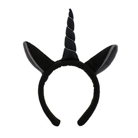 Zac's Alter Ego Unisex Black Unicorn Headband for Adults and Children