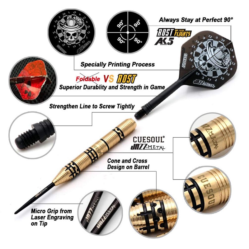 CUESOUL JAZZ-METAL Series 0.8 oz (21 g) Steel Tip Dart