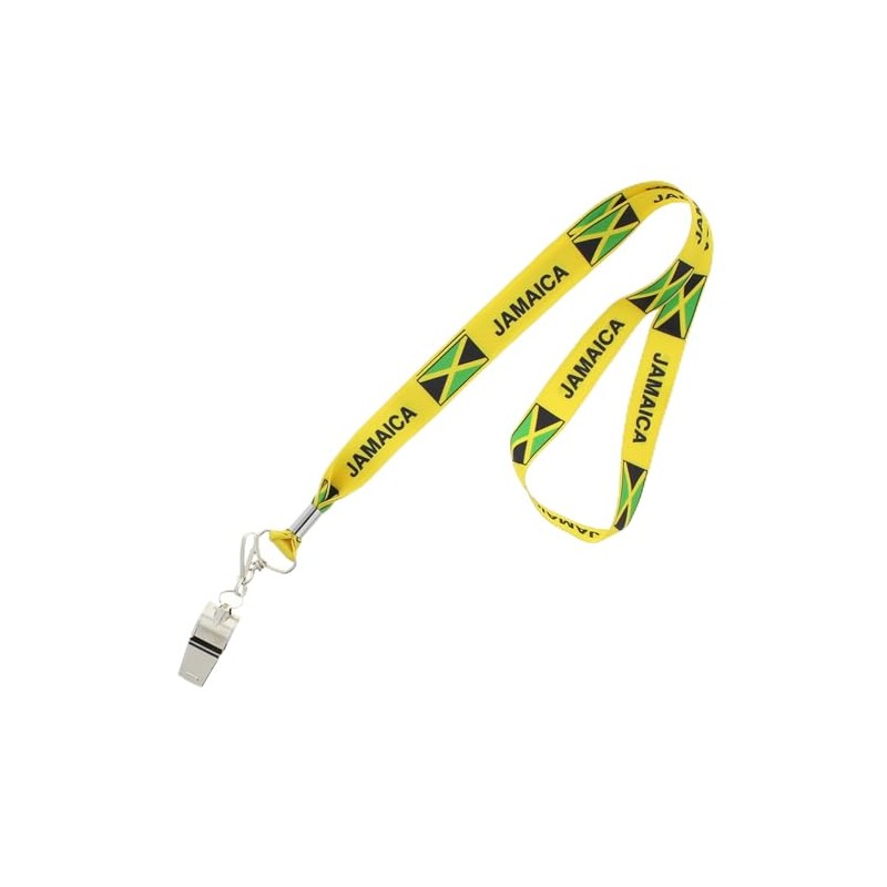 Zac's Alter Ego Metal Whistle on Jamaica Lanyard