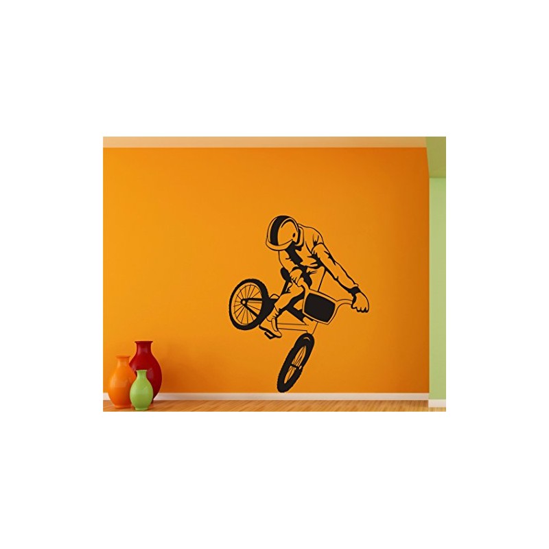 Cycle Stunt Black Wall Sticker and WallpaperWall Sticker and Wallpaper