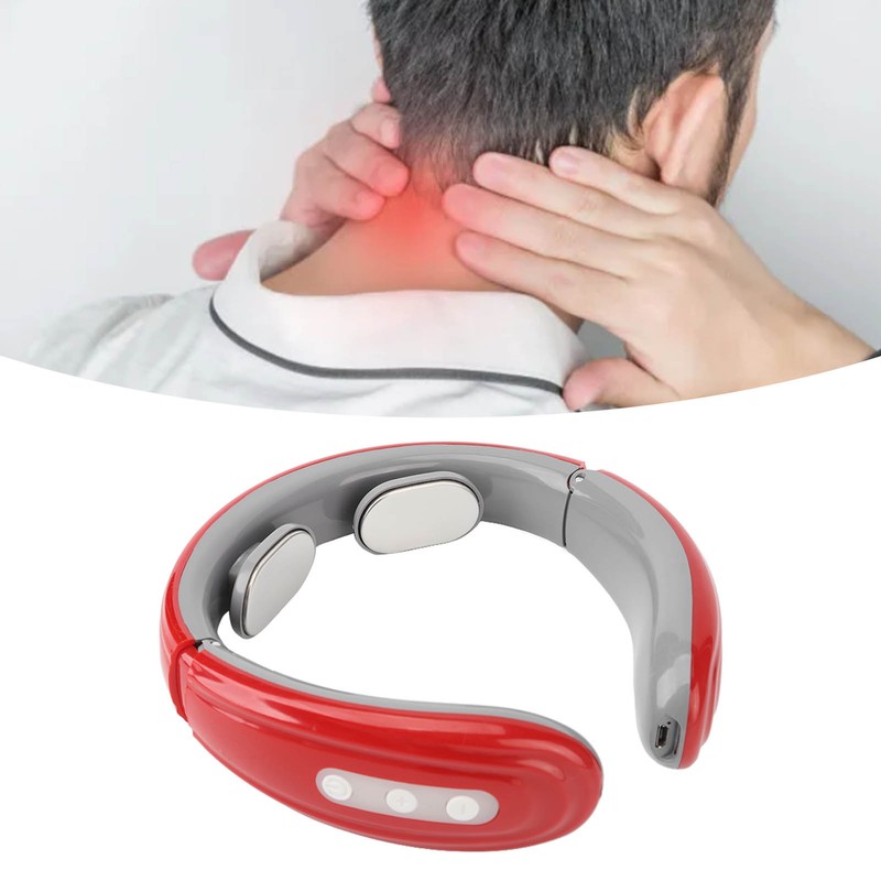 Electric Pulse Neck Massager 6 Modes 9 Strength Rechargeable Neck