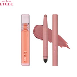 ETUDE Glow Fixing Tint + Lip Pencil Set 2items, Tint#$%Lip Liner:10 Cool Pink On Top-Pink Beige