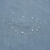 KOUFALL Stone Blue Waterproof Linen Fabric Shower Curtain for Bathroom
