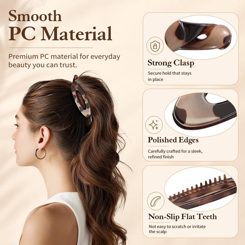 6 Pcs Banana Clips, 4.3 Inch Small Banana Hair Clips