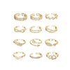 KONPJE Toe Ring Set Waterproof Toe Rings (gold1)