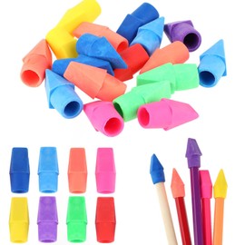 20PCS Pencil Top Erasers, Neon Color Pencil Caps Erasers, Kid Eraser Caps for Pencils, Pencil Erasers Set for Students, Art Drawing, Teacher Supplies & School Supplies