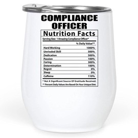 Lovesout Funny Compliance Officer Nutritional Facts Gifts Tumbler 12 Oz Christmas 2025 Ideals