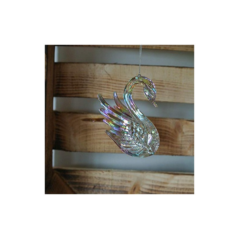 Gisela Graham Acrylic Christmas Ballerina Swan Decoration