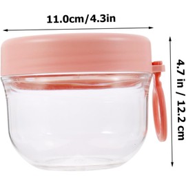 Taza Para Avena Nocturna Frasco Con Tapa y Cuchara Recipiente Portátil Para Yogurt y Más