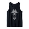 Wolf, dream catcher, magic figures, boho bohemian Tank Top