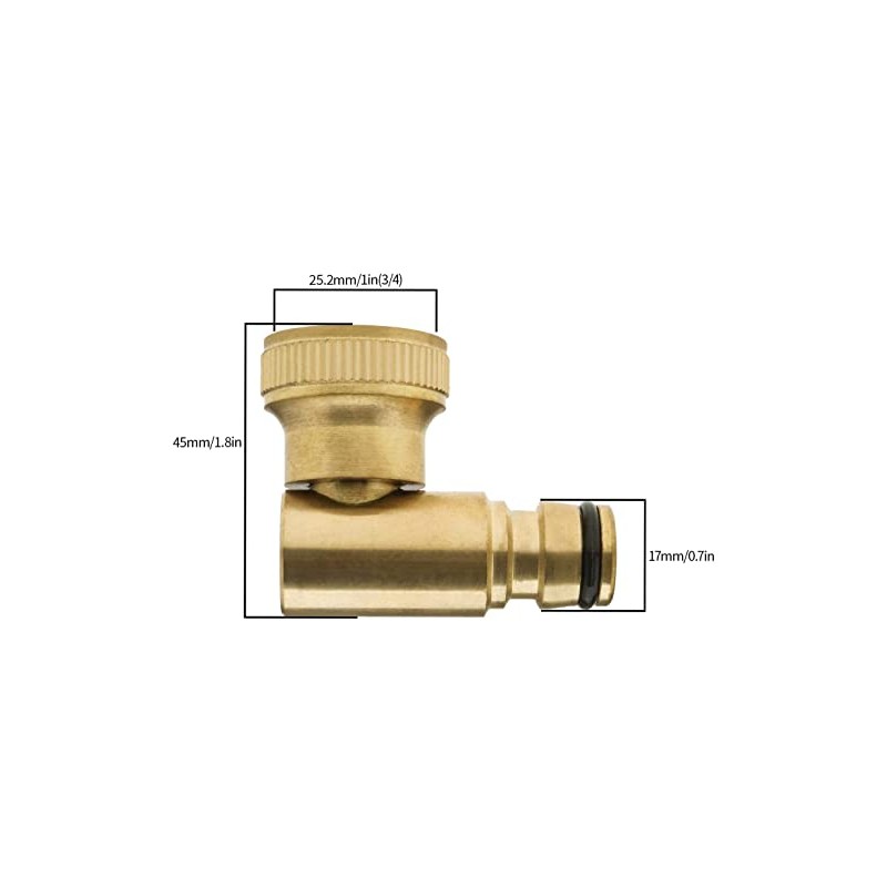 Tesmotor Angled Tap Connector, Plug System 3/4 Inch Female Thread