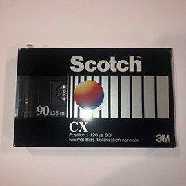 Scotch Black Cassette Cartridge, 5 Count, 90 Min, Low Noise