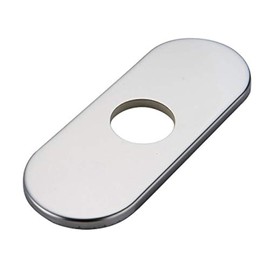 Homevacious 6 Inch Basin Faucet Hole Cover Deck Plate 4" Hole Cover Deck Plate Escutcheon Chrome