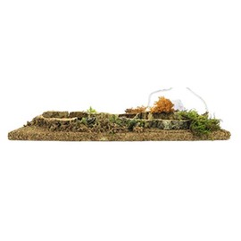 BERTONI Bright Pond with Shrubs, Wood, Multi Colour, One Size