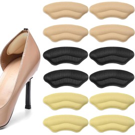 BDEPSTR 6 Paar Fersenpolster Kleber Antirutsch Fersenschutz für zu große Schuhe gegen Blase, Schuheinlagen für lose Schuhe, Füller für verbesserte Schuhpassform und Komfort-C