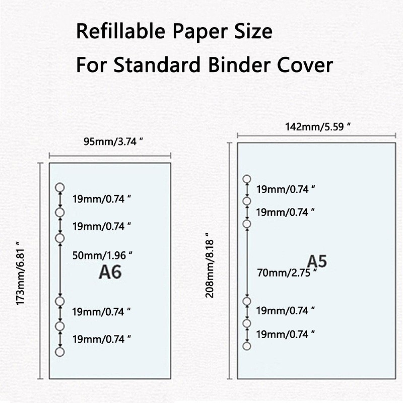 A6 Binder Cover, Clear Soft PVC 6 Hole Ring Binder