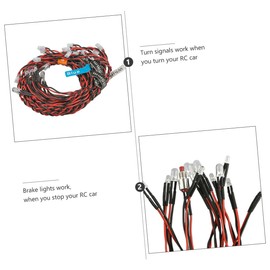 Kisangel 1 Set Headlight Taillight Kit for Crawler Car LED Light with Easy Installation Modes for Car Enthusiasts and Upgrades