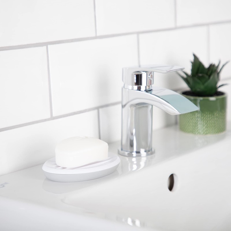 Minky Bathroom Soap Dish, Hand Soap Dish With Raised Ridges,