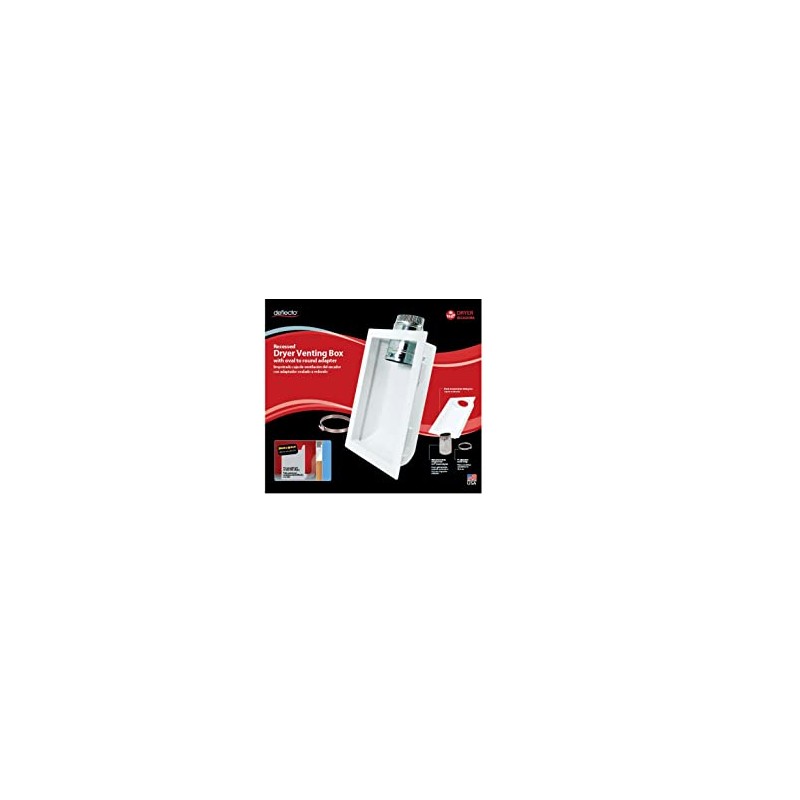 Deflect-O Dryer Venting Box 4" WHT