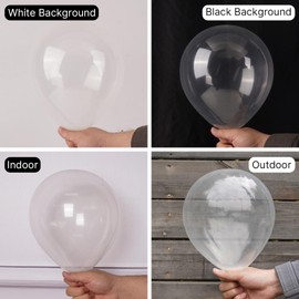PartyWoo Clear Balloons 51 pcs 12 Inch Transparent Bubble Latex Helium Balloons for Graduation Wedding Engagement Anniversary Baby Shower Gender Reveal Birthday Party Decorations Clear-Y2