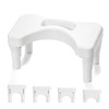 Poop Stool Toilet White Adults for Bathroom, 5.9" to 8.5"