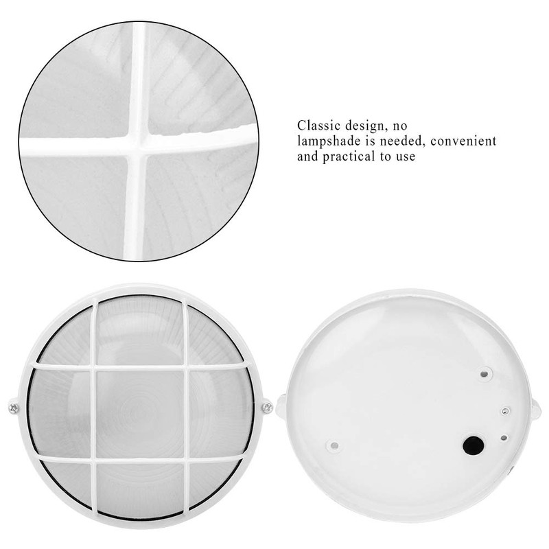 Sauna Room Explosion-Proof Lamp, Waterproof Grid Bulkhead Ceiling Light for