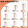 Tanstic 270Pcs Flat Head Copper Solid Rivets, M2x4/6/8, M2.5x5/8/10, M3x4/6/10