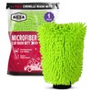 AIDEA Car Wash Mitt Microfiber, 1PK, Car Wash Brush, Green,
