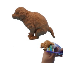 SPVECR Toothpaste Dispenser, Brown, Funny Dog Butt Design, Mess-Free, Easy to Use, Perfect for Gifting
