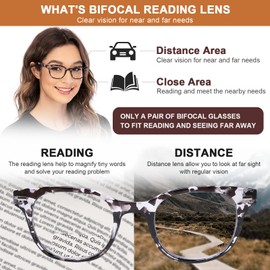 AQWANO 2 Pack Round Bifocal Reading Glasses Bifocal Sunglasses UV400 Protection Fashion Oversized Retro Outdoor Readers for men women, 3.0