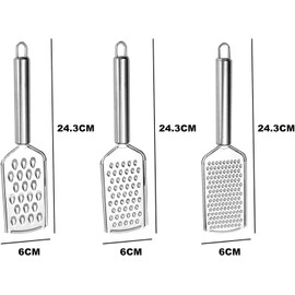 Heanvmyss Edelstahl Käsereibe Zitronenreibe,3 Stück Microcut Gemüsereibe Grob,Kleine Zester Reibe,Raspeln und Hobeln,Gemüseschneider,Küchenraspel für Knoblauch Ingwer,Muskatnuss,Schokolade
