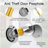 Debbery 1 Pcs Silver Door Viewer with Privacy Cover, Wide