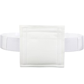 Breathable G Tube Holder Belt Large Square Sponge Feeding Tube Pouch for Gastrostomy J Peg Peritoneal Dialysis PD Peritoneal Dialysis Catheter Accessories Women Men White Small