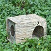 WUWEOT 2 Pack Large Grass Bunny House, Foldable Rabbit Hut,