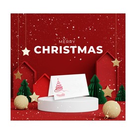 Christmas Table Place Card, 25-Piece Tent Style Cards Set, Special Paper Easy-to-Write and Foldable, Seating Cards for Christmas Party, Food Labels -C03