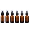 6PCS 15ml/0.5oz Amber Glass Lotion Pump Bottles Empty Refillable Cosmetic