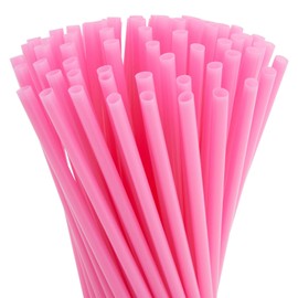 Juvale 300 Pack Pink Plastic Straws for Birthday Party, Baby Shower, Weddings and Gatherings - 10 Inches Long Fun Pink Straws Plastic for Cocktails, Coffee, Juice, Water, Iced Tea and More