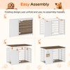 YATINEY Foldable Dog Crate Furniture, Dog Crate with DIY Frame,