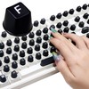 130 Pcs Raised Silicone Keyboard Sticker for Long Nails Typing