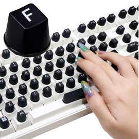 130 Pcs Raised Silicone Keyboard Sticker for Long Nails Typing and Gaming