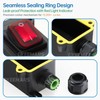 GKEEMARS Inline Cord Waterproof Switch with Red Light Rocker Button,