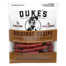 Duke's Pork Original Smoked Shorty Sausages, 7g Protein Per Serving, 16 oz.