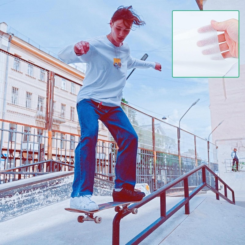PMELCXD Transparent Skateboard Grip Tape - Clear Grip for All