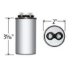 65 uF x 370 VAC Round Run Capacitor by #