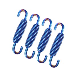 INFINAUTO 4 Pcs 55mm 2.17" Muffler Exhaust Pipe Spring for Motorcycle Blue Stylish Design