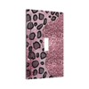 YIJIKJY Decorative Light Switch Plate Covers Pink Leopard Glitter Diamonds