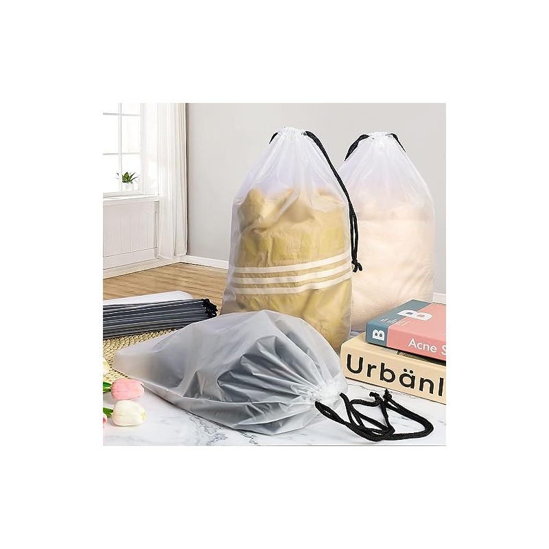 ICHIDO 30Pcs Bolsa para Zapatos, Bolsa de Viaje Esmerilado Transparente