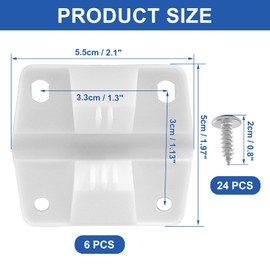 OSVJE 6 Pack Replacement Cooler Hinges, Plastic Hinges with Screws Set, Compatible with Camping Coolers for Camping/Outdoor Enthusiasts