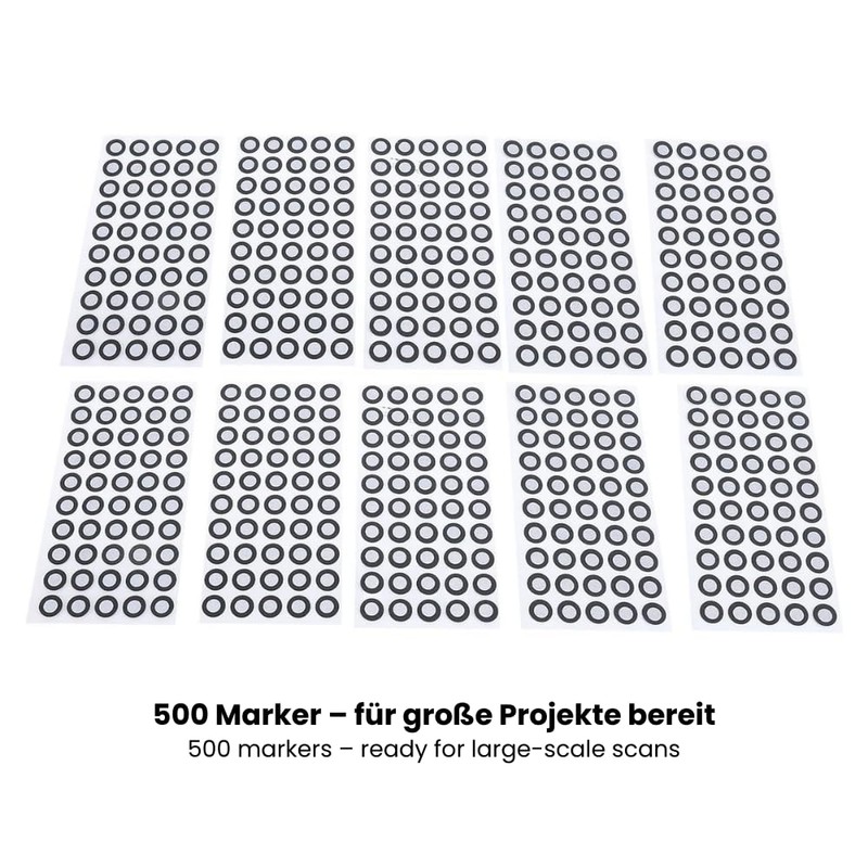 Pack of 500 3D Scan Markers - Diameter 10 mm